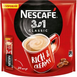 Кофе, Nescafe (Нескафе) 16 г №20 Классик растворимый 3 в 1